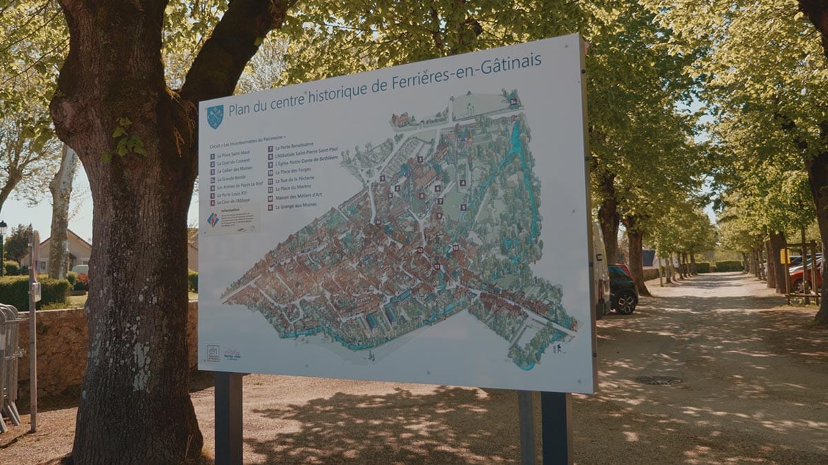 Ville de Ferrières en Gâtinais - Plan de la ville